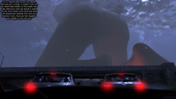 growth giantess curvy digital_render thicc breasts nude giga butt bridge barefoot huge_breasts kneeling vehicles clouds thick_thighs redfiredog