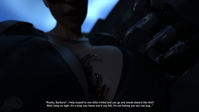 breasts micro city large_breasts claws cleavage buildings gloves shrunken_woman batgirl night catsuit necklace dialogue catwoman digital_render dc_comics bakedalaskabigs Cleavage
