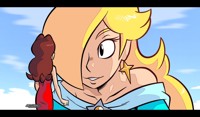 giantess drawing mega blonde color long_hair butt brunette dress jewelry earrings looking_at_tiny princess_rosalina 4brandonjs4 Mega pauline
