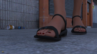 feet city sandals shrunken_man taintedwizard Feet nude street between_toes red_nails digital_render