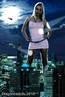giantess collage city mega helicopter dragonesslife night