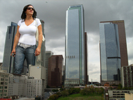 gentle giantess city black_hair walking