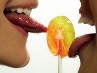 collage tongue mouth licking shrunken_woman food lollipop implied_vore