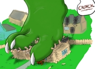 drawing giantess crush furry dragoness mega color destruction anime beherit