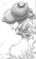 breasts giantess furry monochrome gideon horse