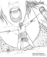 drawing giantess vore monochrome teeth anime dragonesslife tribal sacrifice