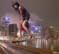 giantess collage city mega destruction high_heels asian dress android rld