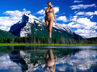 giantess collage nude mountains