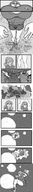 breasts drawing growth giantess earth giga manga space comic monochrome glasses sequence moon shorts molotav cosmic_giantess bare_legs