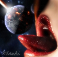giantess collage vore giga tongue planet lips misakie