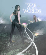 breasts giantess alien black_hair butt destruction high_heels military boots explosion highway giantesses scifi vehicles nature war_of_the_worlds road laser_eyes