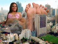 giantess collage feet city mega destruction barefoot soles nikemd