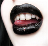 collage micro vore tongue mouth teeth climbing lips shrunken_man black_lips