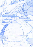 giantess furry dragoness monochrome