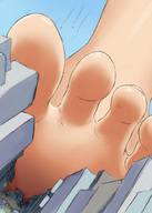 drawing giantess crush feet giga city color destruction barefoot anime pogojo point_of_view