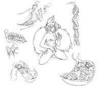 micro vore furry macro inside foshu fox_girl