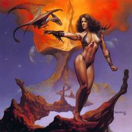 giantess dragon color long_hair fantasy barefoot brunette painting artistic boris
