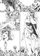 breasts drawing giantess manga city destruction anime huge_breasts klnking pen_paper