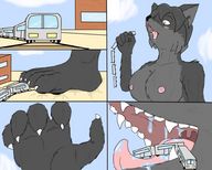 drawing vore furry wolf train vehicle_vore