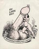 drawing nude monochrome huge_penis