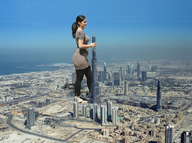 giantess crush mega black_hair helicopter sandals skyscraper