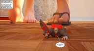 crush feet manga blonde barefoot blood brunette story shrunken_men sandals lingerie jessi_and_vicky tiny_mk digital_render