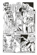 growth giantess manga comic monochrome legs garganta dialogue