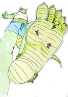 drawing giantess crush feet furry dragoness anime paws shira