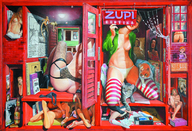 giantess nude multiple_sizes painting zupi_erotika