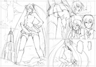 drawing giantess manga mega monochrome futanari penis shukushou_gakuen seo_tatsuya uniform