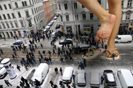 giantess crush collage feet city soles blood in_shoe unknown_artist people snow streets pedicure flip_flops crowds between_buildings