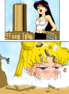 giantess crush city destruction sailormoon giantesses women