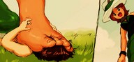 drawing giantess crush feet barefoot anime shrunken_men foot_crush