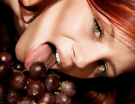 collage micro vore tongue shrunken_woman food fruit