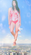 giantess crush giga city black_hair destruction high_heels asian