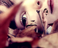 collage nude brown_eyes shrunken_woman close_up artistic nature