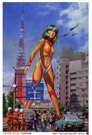 drawing giantess nude city color pubic_hair anime cosplay kanai tokyo