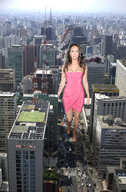 giantess mega destruction high_heels dress walking tattoo vehicle_crush