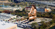 giantess collage high_heels shoes wonderslug foot_crush legs vehicles vehicle_crush