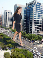 giantess collage city high_heels shoes wonderslug foot_crush legs vehicles kelly_brook vehicle_crush