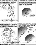 drawing giantess insertion pussy furry masturbation comic monochrome cum fox