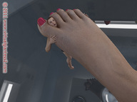 feet shrunken_men entrapment between_toes nails foot_grab nail_polish virtual_giantess digital_render