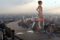 giantess city destruction high_heels shoes wonderslug foot_crush stroll miley_cyrus