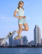 giantess city mega destruction high_heels wonderslug sandals foot_crush stroll