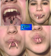 collage vore blonde shrunken_men mouthheld