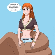 drawing manga color giant clothed one_piece shrunken_woman