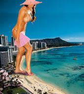collage nude mega beach sandals hat