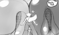 drawing furry tail monochrome giant penis fox low_angle artie looming sheela umbreon dratini deis dialogue huge_penis gift_art ramsusxiii moonlight_(ramsus)