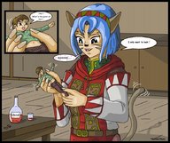 drawing gentle giantess color anime shrunken_men thor66 cat_girl