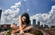 gentle giantess collage city black_hair sitting hand vehicles kristina shazam